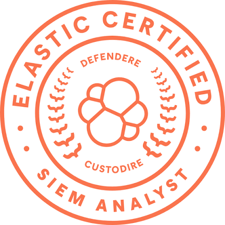 Elastic Certified SIEM Analyst badge