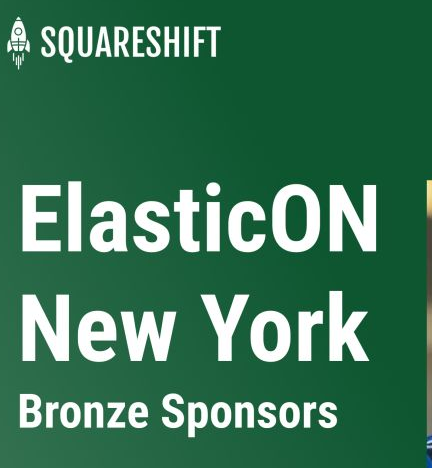 ElasticON New York — SquareShift Bronze Sponsor card.